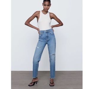 Ripped mom fit jeans!
